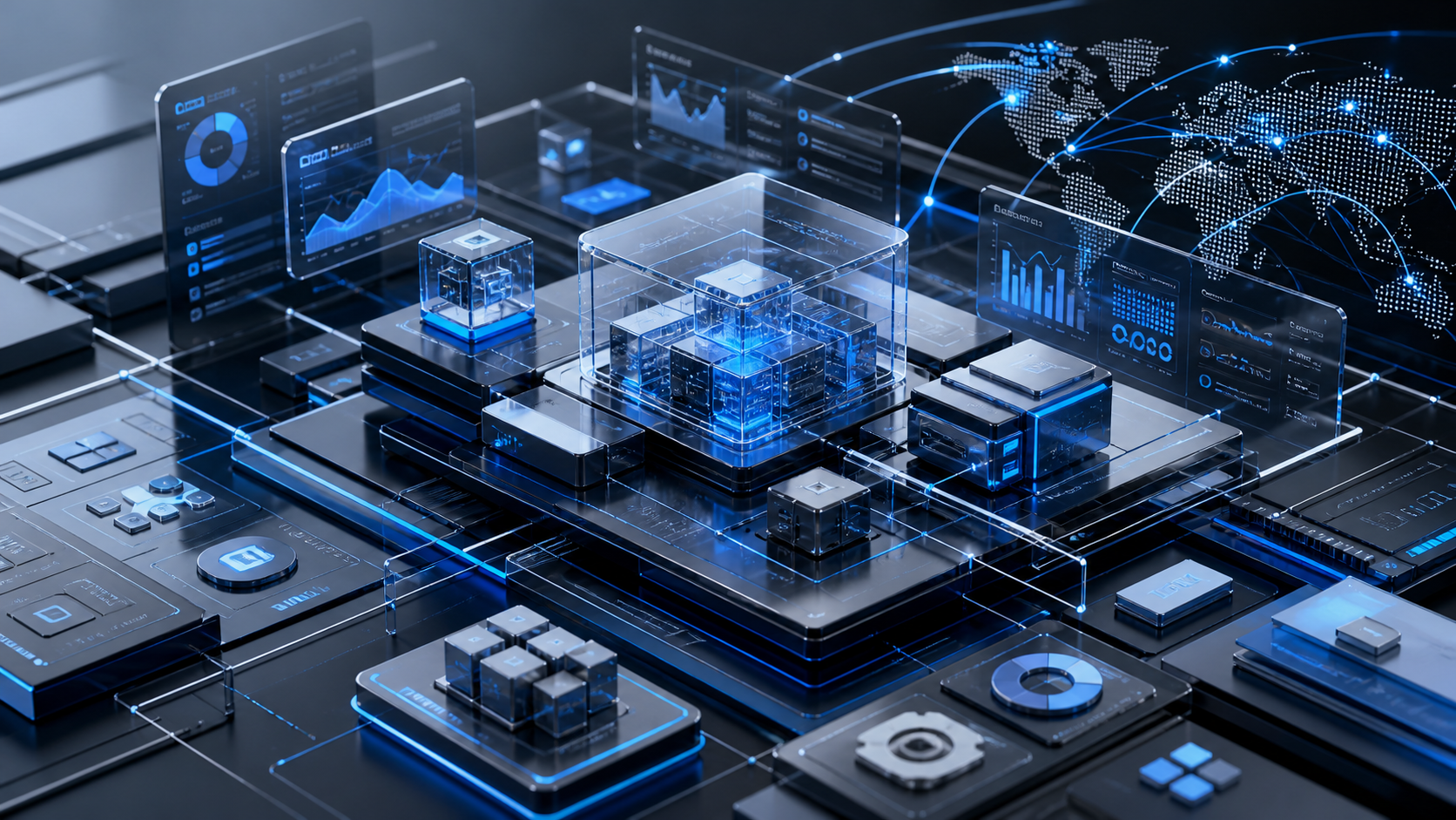 Abstract technology platform visual